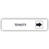 Cedule toalety šipka do prava – plast (piktogram)