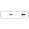 Cedule toalety šipka do leva – plast (piktogram)