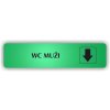 Piktogram - WC MUŽI ŠIPKA DOLŮ