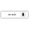 Piktogram - WC MUŽI ŠIPKA DOLŮ