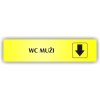 Piktogram - WC MUŽI ŠIPKA DOLŮ