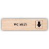Piktogram - WC MUŽI ŠIPKA DOLŮ