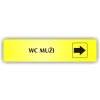 Piktogram - WC MUŽI ŠIPKA DO PRAVA