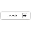 Piktogram - WC MUŽI ŠIPKA DO PRAVA