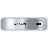Piktogram - WC MUŽI ŠIPKA DO LEVA