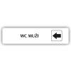 Piktogram - WC MUŽI ŠIPKA DO LEVA