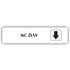 Piktogram - WC ŽENY ŠIPKA DOLŮ