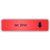 Piktogram - WC ŽENY ŠIPKA DOLŮ