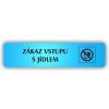 Cedule zákaz vstupu s jídlem – plast (piktogram)