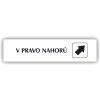 Cedule v pravo nahorů – plast (piktogram)