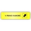 Cedule v pravo nahorů – plast (piktogram)