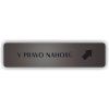 Cedule v pravo nahorů – plast (piktogram)