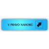 Cedule v pravo nahorů – plast (piktogram)