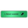 Cedule v pravo nahorů – plast (piktogram)