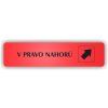 Cedule v pravo nahorů – plast (piktogram)