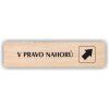 Cedule v pravo nahorů – plast (piktogram)