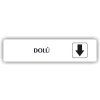 Cedule dolů – plast (piktogram)