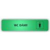 Cedule wc dámy – plast (piktogram)