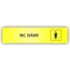 Cedule wc dámy – plast (piktogram)