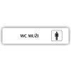 Cedule wc muži – plast (piktogram)