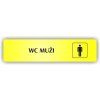 Cedule wc muži – plast (piktogram)