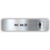 Cedule wc muži – plast (piktogram)