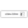 Cedule učebna češtiny – plast (piktogram)