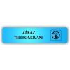 Cedule zákaz telefonování – plast (piktogram)