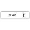 Cedule wc muži – plast (piktogram)