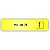 Cedule wc muži – plast (piktogram)