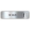Cedule wc muži – plast (piktogram)