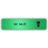 Cedule wc muži – plast (piktogram)