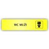 Cedule wc muži – plast (piktogram)