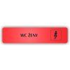 Cedule wc ženy – plast (piktogram)