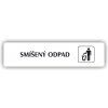 Cedule smíšený odpad – plast (piktogram)