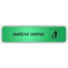Cedule smíšený odpad – plast (piktogram)