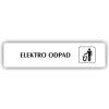 Cedule elektro odpad – plast (piktogram)