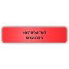 Cedule hygienická komora – plast (piktogram)