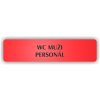 Piktogram - WC MUŽI PERSONÁL