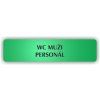 Cedule wc muži personál – plast (piktogram)