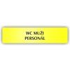 Cedule wc muži personál – plast (piktogram)