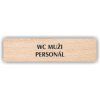 Cedule wc muži personál – plast (piktogram)