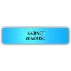 Cedule kabinet zeměpisu – plast (piktogram)