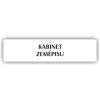 Cedule kabinet zeměpisu – plast (piktogram)