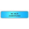 Cedule wc muži zaměstnanci – plast (piktogram)