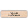 Cedule wc muži zaměstnanci – plast (piktogram)