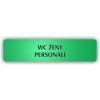 Cedule wc ženy personál – plast (piktogram)