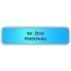 Cedule wc ženy personál – plast (piktogram)