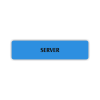 Štítek na dveře server | Označení (obdélník)