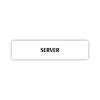 Štítek na dveře server | Označení (obdélník)
